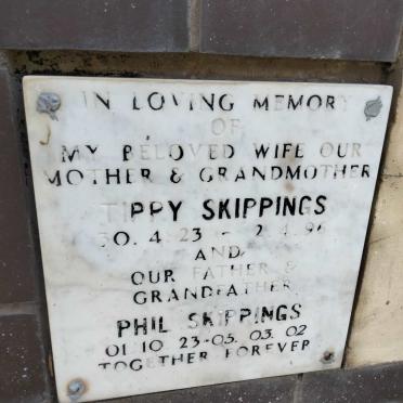 SKIPPINGS Phil 1923-2002 &amp; Tippy 1923-1996