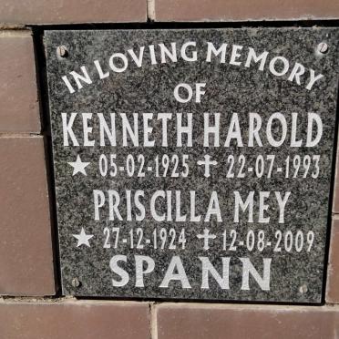 SPANN Kenneth Harold 1925-1993 &amp; Priscilla Mey 1924-2009