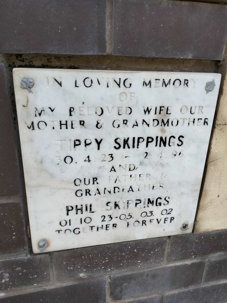 SKIPPINGS Phil 1923-2002 &amp; Tippy 1923-1996