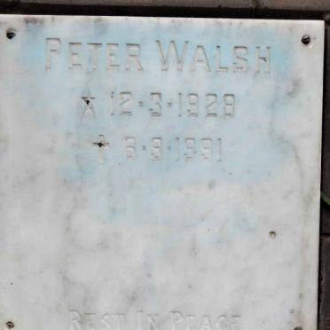 WALSH Peter 1928-1991