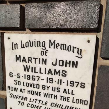 WILLIAMS Martin John 1967-1978