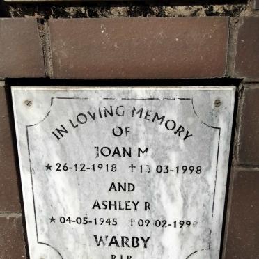 WARBY Joan M. 1918-1998 :: WARBY Ashley R. 1945-1998