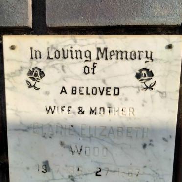 WOOD Elaine Elizabeth 1936-1987