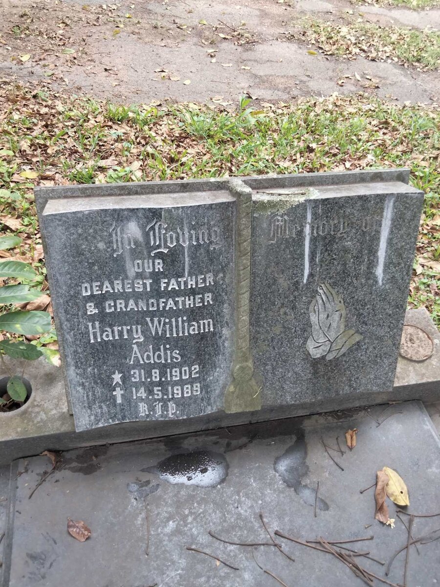 ADDIS Harry William 1902-1989