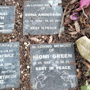 ANDERSON Edna 1950-2016 :: GREEN Niomi 1959-2021