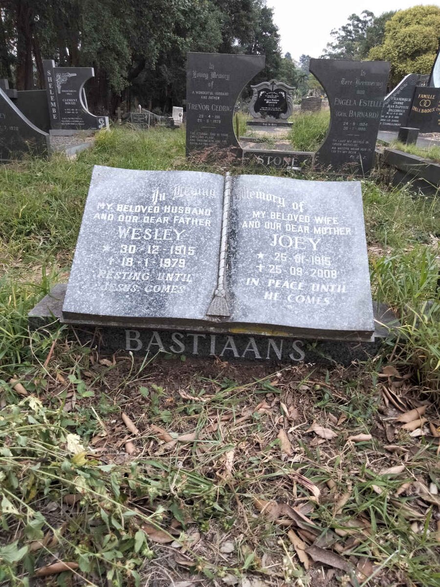 BASTIAANS Wesley 1915-1979 &amp; Joey 1915-2008