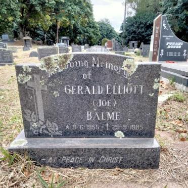 BALME Gerald Elliott 1955-1985