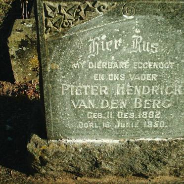 BERG Pieter Hendrick, van den 1882-1950