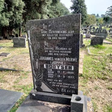 BOOYSEN Johannes van der Merwe 1906-1977