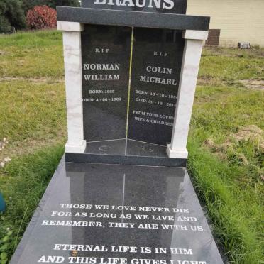 BRAUNS Norman William 1925-1960 :: BRAUNS Colin Michael 1956-2016