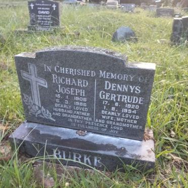 BURKE Richard Joseph 1906-1986 & Dennys Gertrude 1920-1994