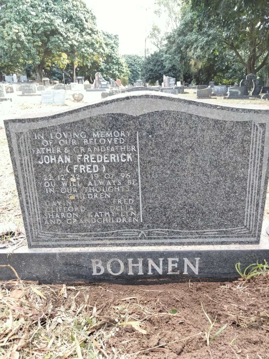 BOHNEN Johan Frederick 1932-1996