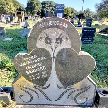 BARNARD Leonard 1931-2002