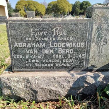 BERG Abraham Lodewikus, van den 1927-1945