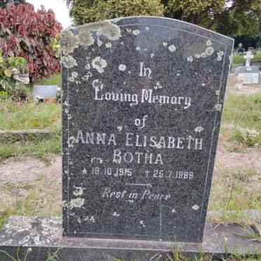 BOTHA Anna Elisabeth 1915-1989