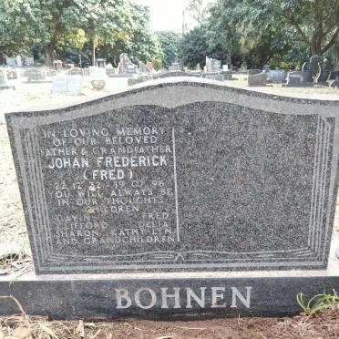 BOHNEN Johan Frederick 1932-1996