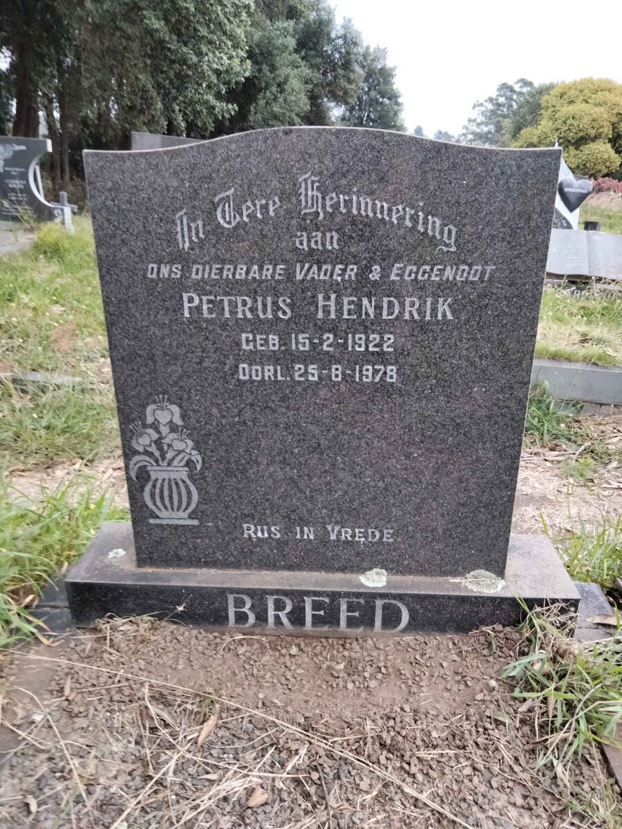 BREED Petrus Hendrik 1922-1978