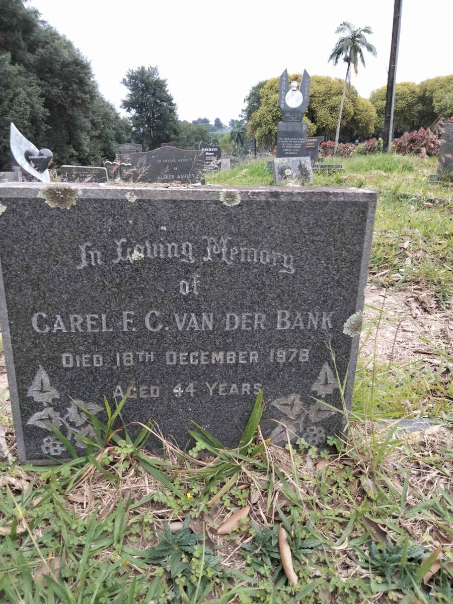 BANK Carel F.C., van der -1978