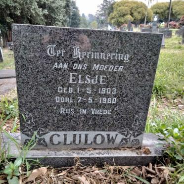 CLULOW Elsje 1903-1980