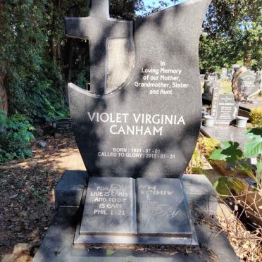 CANHAM Violet Virginia 1931-2015