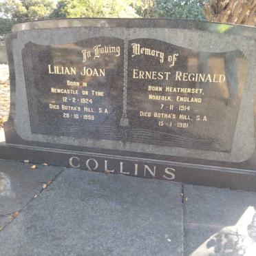 COLLINS Ernest Reginald 1914-1981 &amp; Lilian Joan 1924-1998