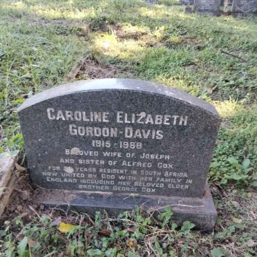 DAVIS Caroline Elizabeth, GORDON 1915-1988