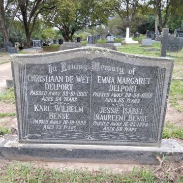 DELPORT Christiaan de Wet -1965 &amp; Emma Margaret -1966