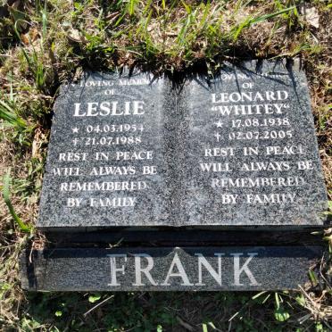 FRANK Leonard 1938-2005 :: FRANK Leslie 1954-1988