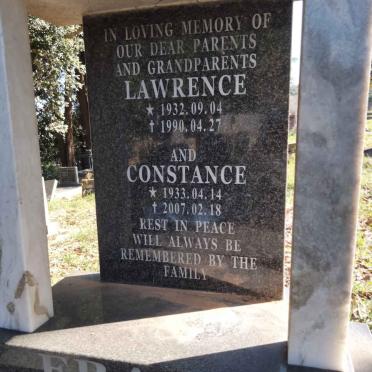 FRANK Lawrence 1932-1990 &amp; Constance 1933-2007