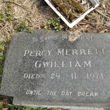 GWILLIAM Percy Merrett -1971