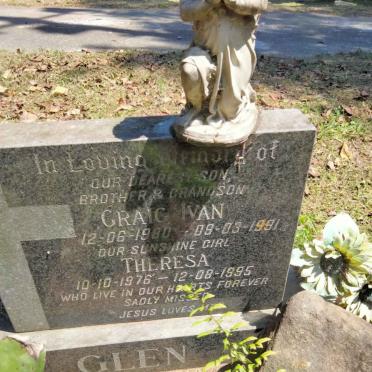 GLEN Theresa 1976-1995 :: GLEN Craig Ivan 1980-1991