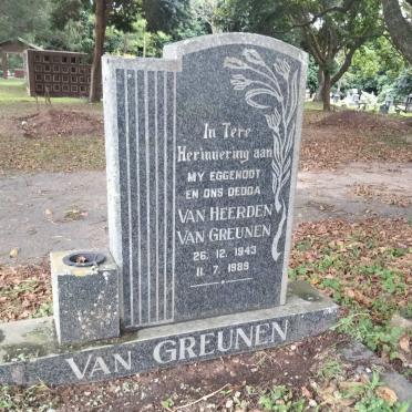 GREUNEN Van Heerden, van 1943-1989