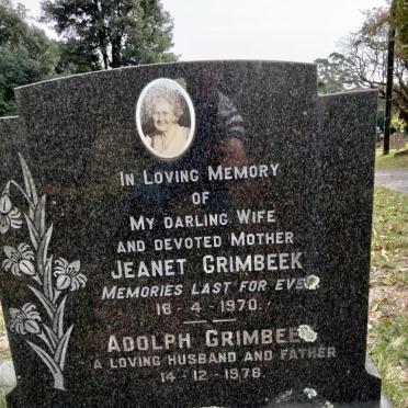 GRIMBEEK Adolph -1978 &amp; Jeanet -1970