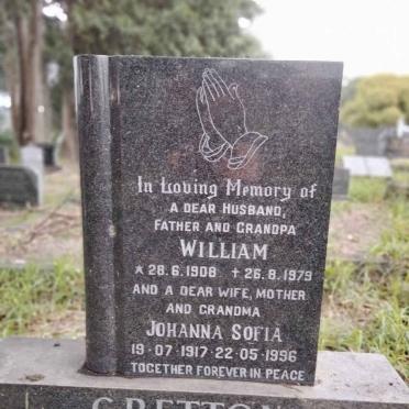 GRETTON William 1908-1979 &amp; Johanna Sofia 1917-1996