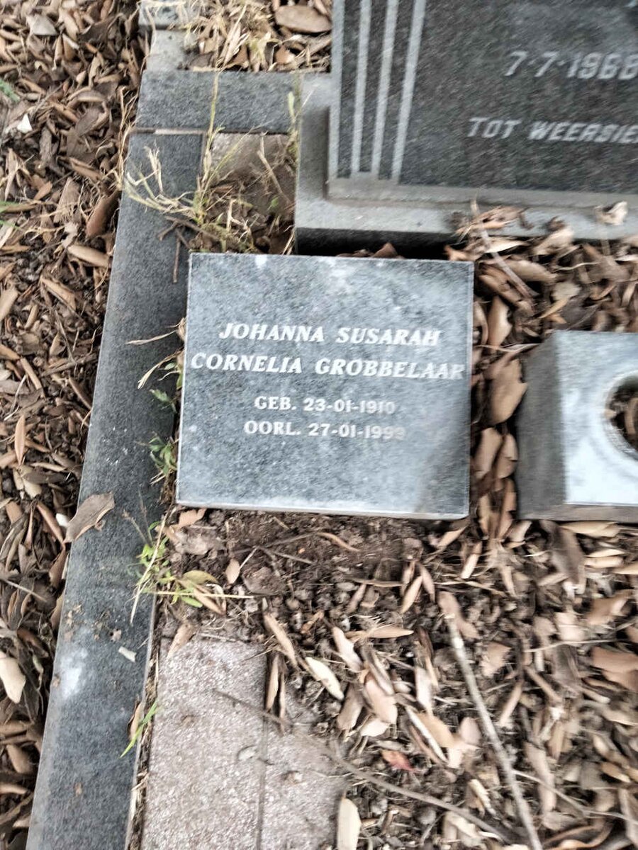GROBBELAAR Johanna Susarah Cornelia 1910-1999