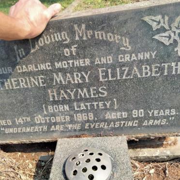 HAYMES Catherine Mary Elizabeth nee LATTEY  -1969