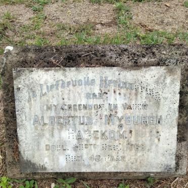 HANEKOM Albertus Myburgh -1968