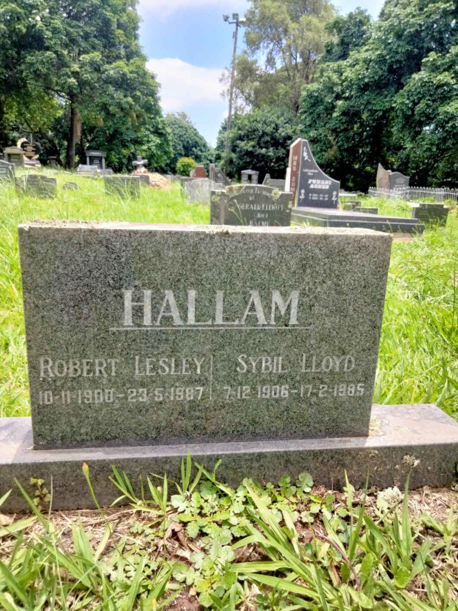 HALLAM Robert Lesley 1900-1987 & Sybil Lloyd 1906-1985