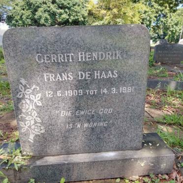 HAAS Gerrit Hendrik Frans, de 1909-1981