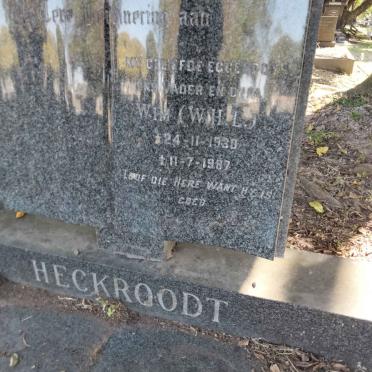 HECKROODT W.H.L. 1930-1987