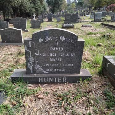 HUNTER David 1902-1977 &amp; Mabel 1902-1989