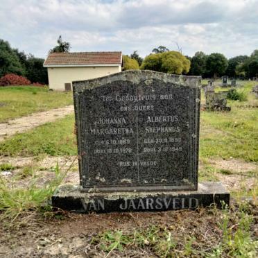 JAARSVELD Albertus Stephanus, van 1890-1940 &amp; Johanna Margaretha 1889-1978