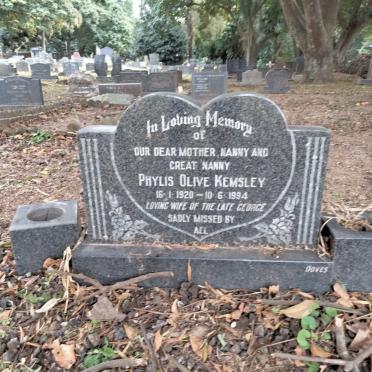 KEMSLEY Phylis Olive 1920-1994