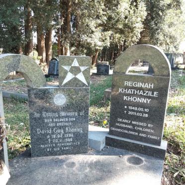 KHONNY Reginah Khathazile 1948-2011 :: KHONNY David Guy 1986-1988