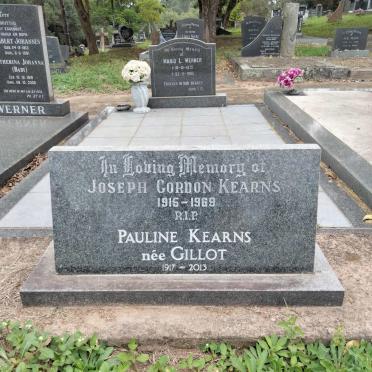 KEARNS Joseph Gordon 1915-1969 &amp; Pauline GILLOT 1917-2013