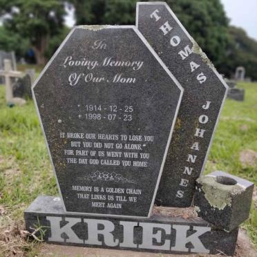 KRIEK Thomas Johannes 1914-1998