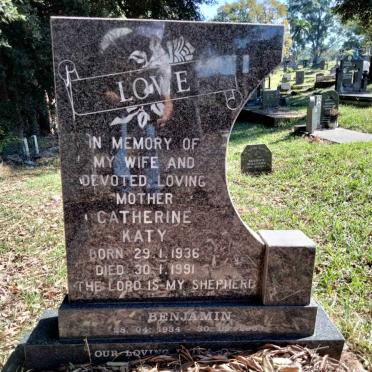 LOWE Benjamin 1934-2003 &amp; Catherine Katy 1936-1991