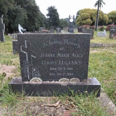 LUCIANY Jeanne Marie Alice 1910-1984