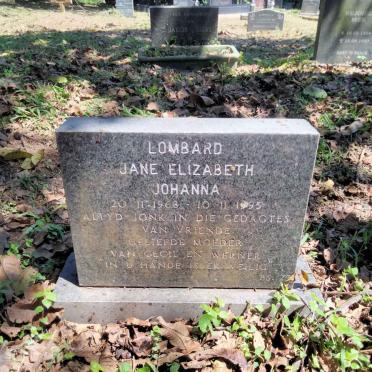 LOMBARD Jane Elizabeth Johanna 1968-1995