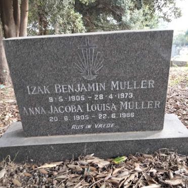 MULLER Izak Benjamin 1905-1973 &amp; Anna Jacoba Louisa 1905-1986